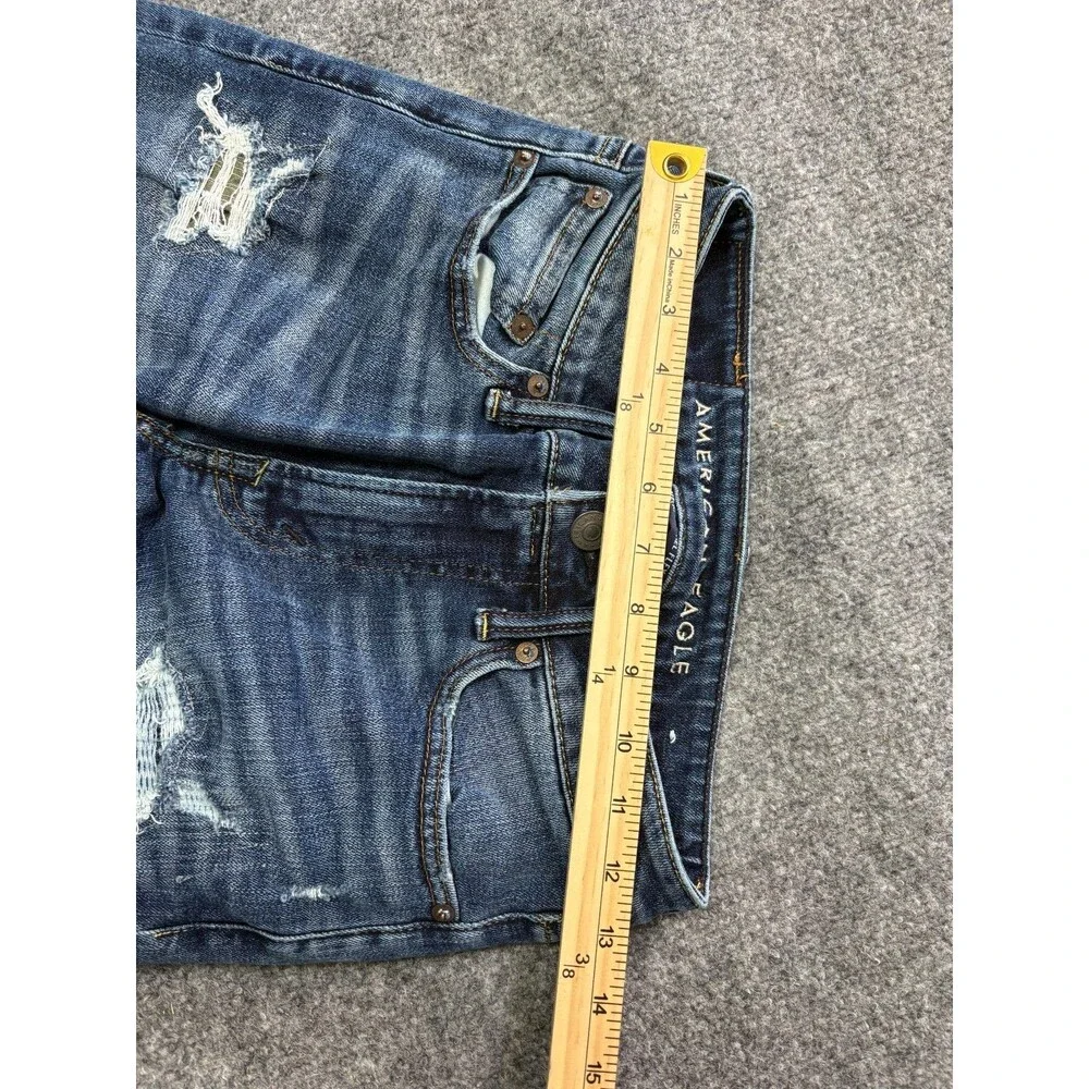 American Eagle Next Level Flex Jeans Mens 28x30 Destroyed Blue Denim